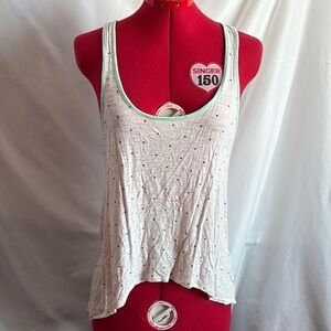 Kismet Cream Asymmetrical Sleeveless Tank Top XS254